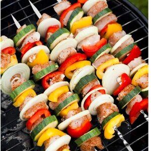 Stainless Steel Skewers with Storage Tube 16 pc